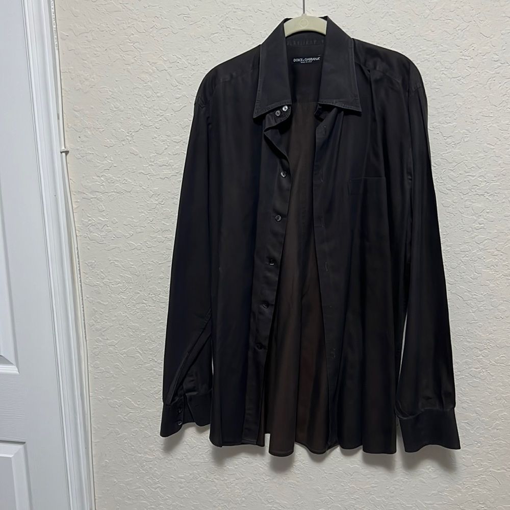 Brown dolce & Gabbana dress shirt.
